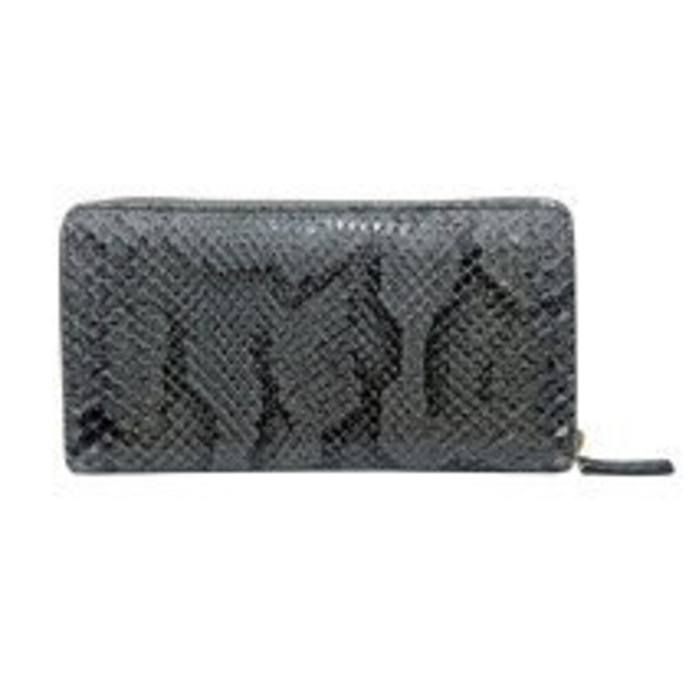 Gucci Zip Around Long Wallet Gray Python Leather - image 2